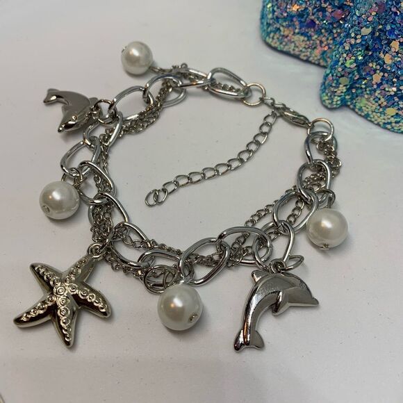 (O1) Dolphin & Starfish Bracelet/Anklet - Picture 3 of 4